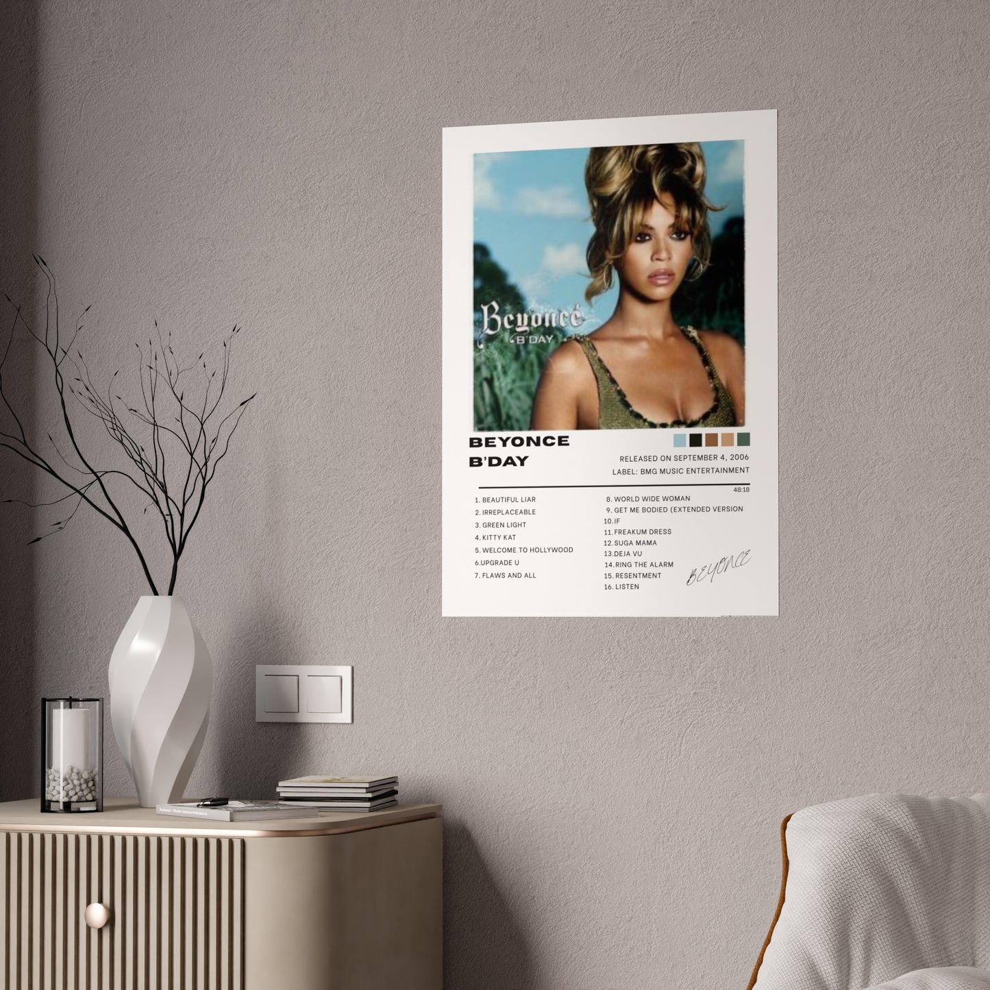 Beyonce Album Cover Poster B’DAY