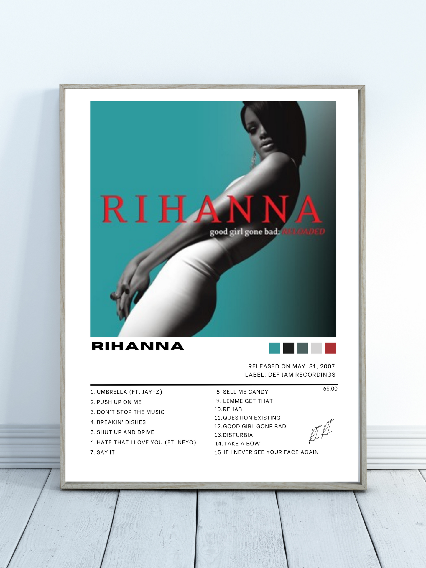Rihanna Album Cover Poster (Good Girl Gone Bad)