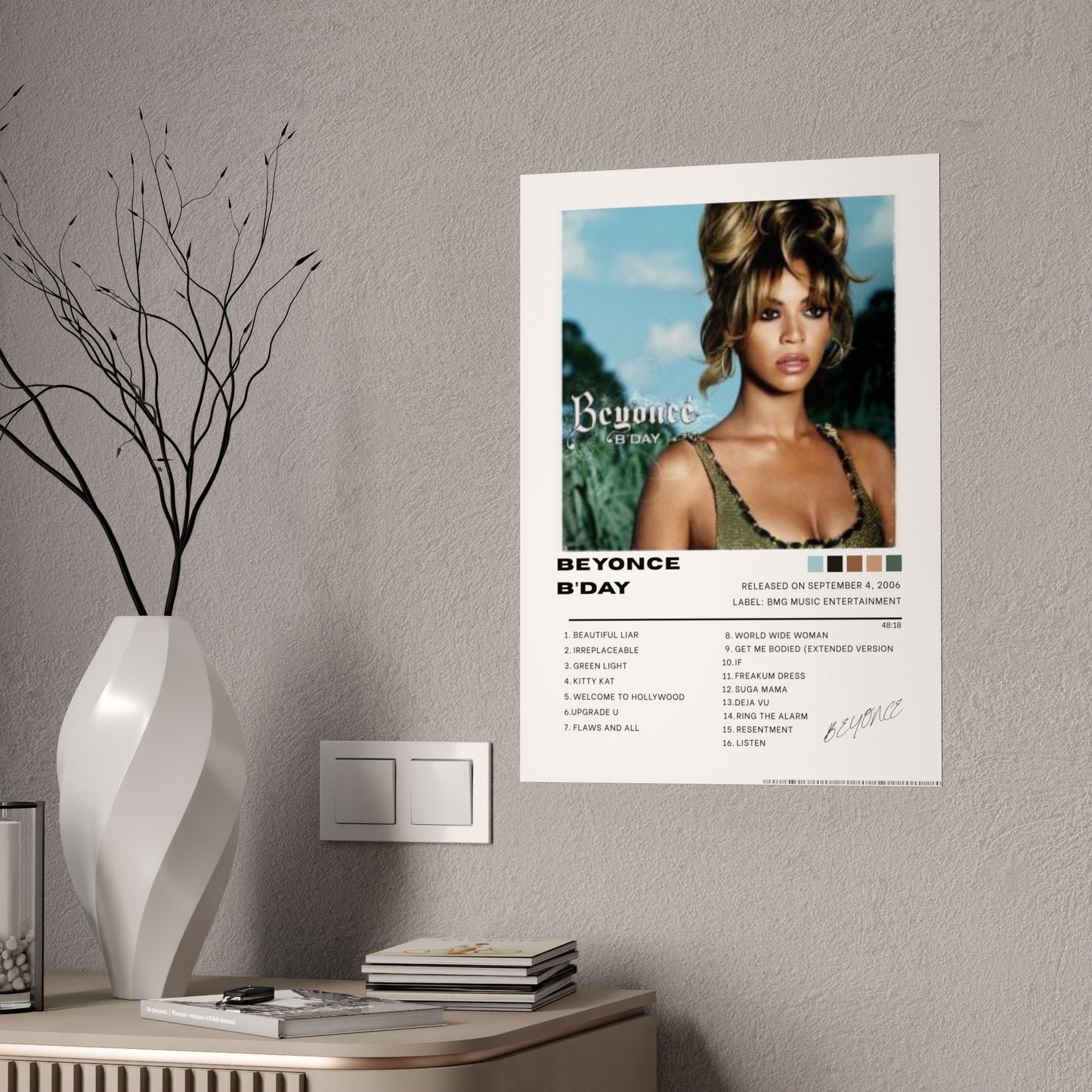 Beyonce Album Cover Poster B’DAY