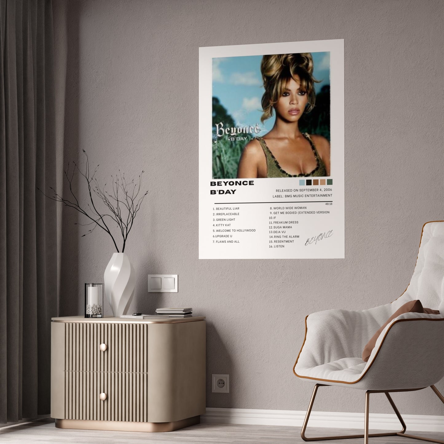 Beyonce Album Cover Poster B’DAY