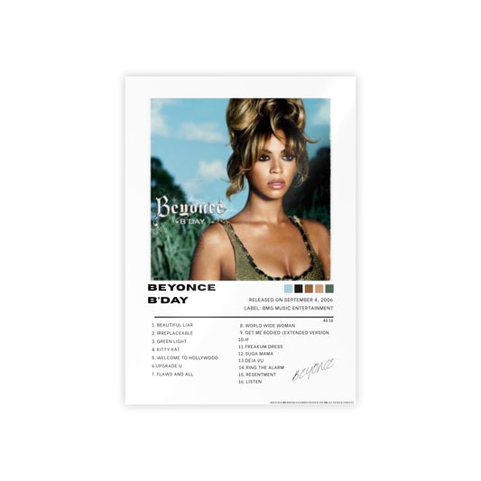 Beyonce Album Cover Poster B’DAY