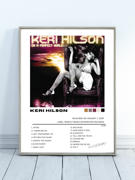 Keri Hilson Album Cover Poster “IN A PERFECT WORLD”
