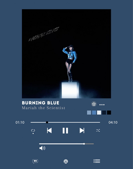 Mariah the Scientist Burning Blue Poster Print
