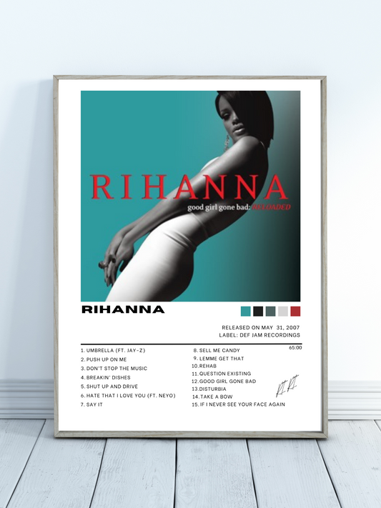 Rihanna Album Cover Poster (Good Girl Gone Bad)