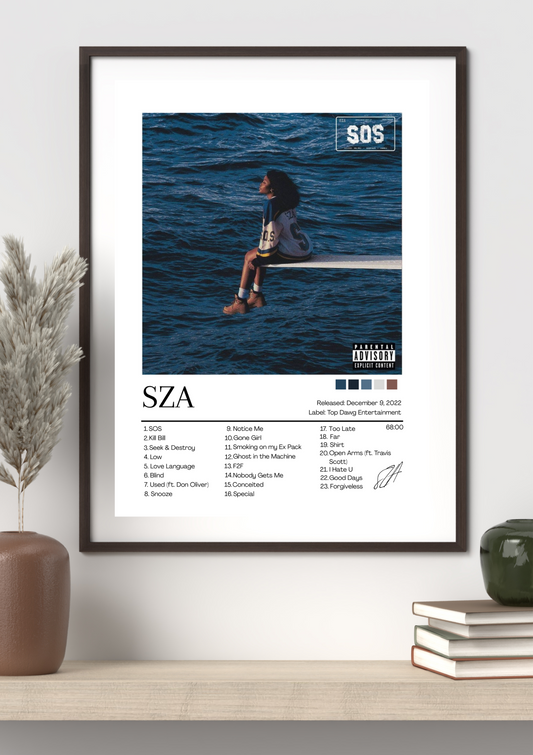 SZA Album Cover Poster SOS