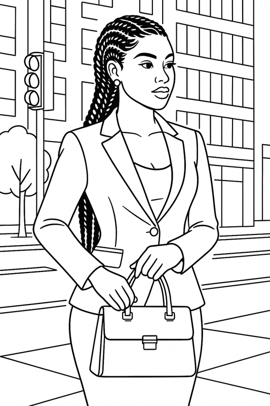 Corporate Baddie Coloring Page